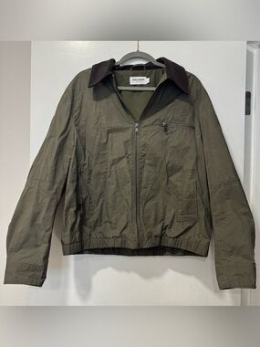 Collusion Unisex Olive Green Zip-Front Jacket